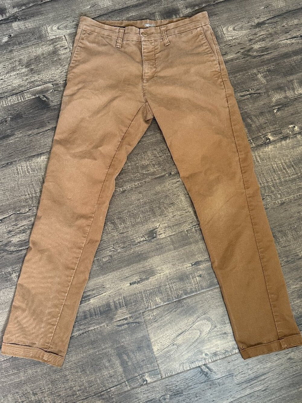 Carhartt Women Work In Progress WIP Straight Pants Tan Color 31x32